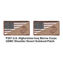 1:6 Scale U.S. Afghanistan Iraq Marine Corps USMC Shoulder Desert Subdued Patches